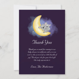 かわいいコアラスベビーシャワーサンキューカード サンキューカード