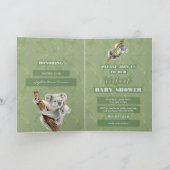 かわいいコアラズーム仮想ベビーシャワーbyメール カード (内部)