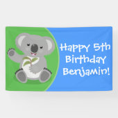 かわいいコアラパーソナライズされたマンガの誕生日 横断幕 (横)