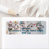 かわいいコアラパーティーウォーターカラー差出人住所ラベル ラベル (インサイチュ)