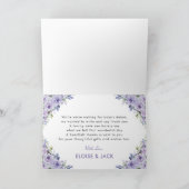 かわいいコアラパープルフローラムーンベビーシャワー誕生日 サンキューカード (内部)