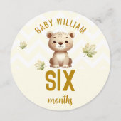 かわいいコアラヒョウ5-6ヶ月ベビーマイルストーンのサイン (裏面)