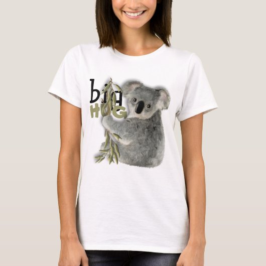 かわいいコアラビッグハグ Tシャツ (正面)