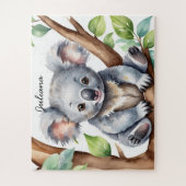 かわいいコアラベアウォーターパーソナライズされたカラー ジグソーパズル (縦)