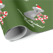 かわいいコアラベアキャンディー熱帯のクリスマス ラッピングペーパー (ロールコーナー)