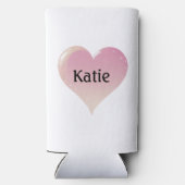 かわいいコアラベアーとレインボーパーソナライズされた スリム缶クーラー (裏面)