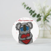 かわいいコアラベアーバレンタインデイカード (スタンド正面)