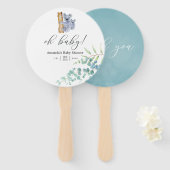 かわいいコアラベアーユーカリ葉スベイビーシャワー ハンドファン (正面&裏面)