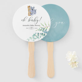 かわいいコアラベアーユーカリ葉スベイビーシャワー ハンドファン