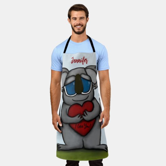 かわいいコアラベア エプロン (着用した状態)