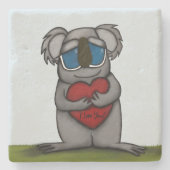 かわいいコアラベア ストーンコースター (正面)