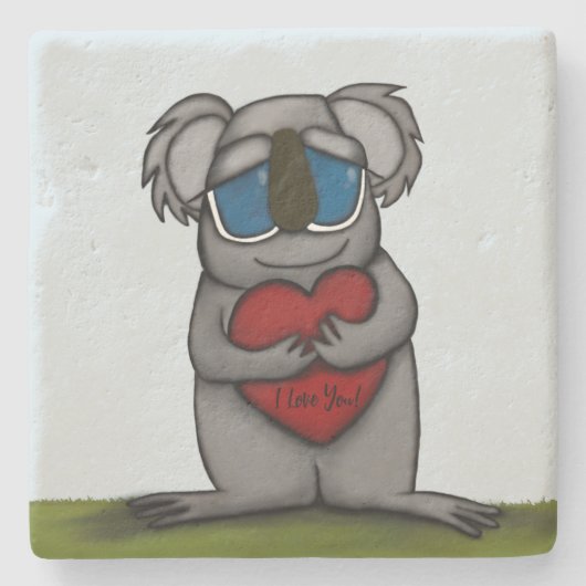 かわいいコアラベア ストーンコースター (正面)