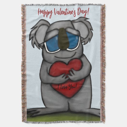 かわいいコアラベア スローブランケット (正面縦)