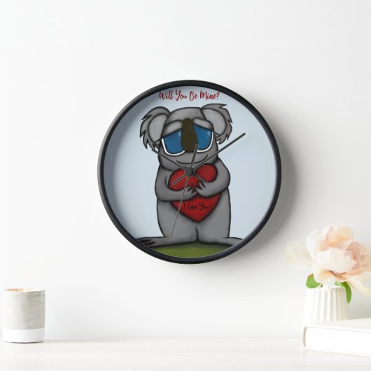 かわいいコアラベア 壁時計 (ホーム)