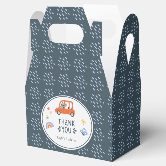 かわいいコアラ女の子の名前ありがとう誕生日パーティー フェイバーボックス (オープン)