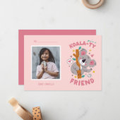 かわいいコアラ子供たちの教室バレンタイン ノートカード (正面/裏面インサイチュ)