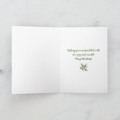 かわいいコアラ水の色ホリデークリスマスカード シーズンカード (内部)