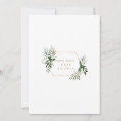 かわいいコアラ水彩緑の金ゴールド赤ちゃんシャワー 招待状 (裏面)