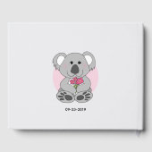 かわいいコアラ熊の漫画と名前ベビーシャワー ゲストブック (裏面)