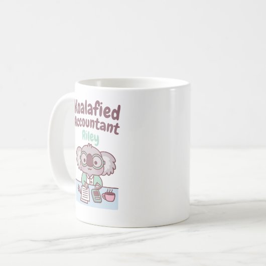 かわいいコアラ熊コアレート会計士おもしろいギフト コーヒーマグカップ (正面左)