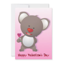 かわいいコアラ熊バレンタインデー