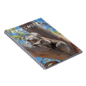 かわいいコアラ登山アパーソナライズされたツリー ノートブック (右側)