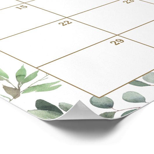 かわいいコアラ緑の推測ベビーの締め切りゲーム ポスター (角)