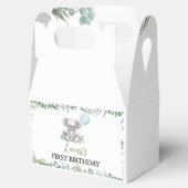 かわいいコアラ緑の男の子の誕生日お願いボックス フェイバーボックス (オープン)