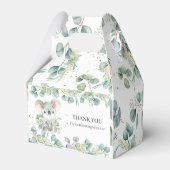 かわいいコアラ緑の赤ちゃんシャワーありがとう フェイバーボックス (裏面サイド)