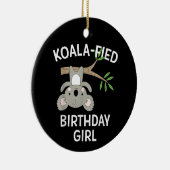 かわいいコアラ誕生日ガールプンおもしろいギフト セラミックオーナメント (右)