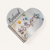 かわいいコアラ誕生日パーティーバルーンボーイズ子供 ノートブック (正面)