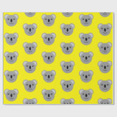 かわいいコアラ顔子供の誕生日ベビーシャワーギフト ラッピングペーパー (フラット)