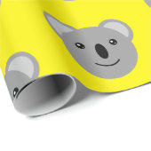 かわいいコアラ顔子供の誕生日ベビーシャワーギフト ラッピングペーパー (ロールコーナー)