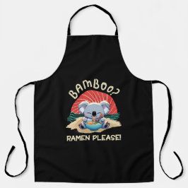 かわいいコアラ食べーのラーメンヴィンテージサンシャイン エプロン