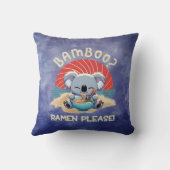 かわいいコアラ食べーのラーメンヴィンテージサンシャイン クッション (裏面)