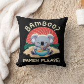 かわいいコアラ食べーのラーメンヴィンテージサンシャイン クッション (ブランケット)