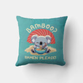 かわいいコアラ食べーのラーメンヴィンテージサンシャイン クッション (裏面)