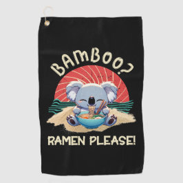 かわいいコアラ食べーのラーメンヴィンテージサンシャイン ゴルフタオル