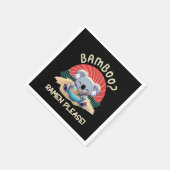 かわいいコアラ食べーのラーメンヴィンテージサンシャイン スタンダードカクテルナプキン (角)