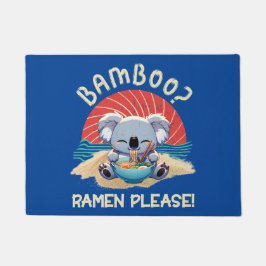 かわいいコアラ食べーのラーメンヴィンテージサンシャイン ドアマット