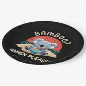 かわいいコアラ食べーのラーメンヴィンテージサンシャイン ペーパープレート (アングル)