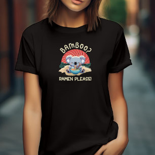 かわいいコアラ食べーのラーメンヴィンテージサンシャイン Tシャツ