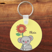 かわいいコアラ　動物　名前入れ キーホルダー (正面)