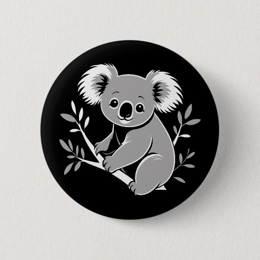 かわいいコアラ 缶バッジ (正面)