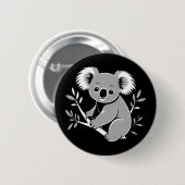 かわいいコアラ 缶バッジ (正面&裏面)