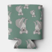 かわいいコアラeucalyptusグリーンパターン 缶クーラー (裏面)