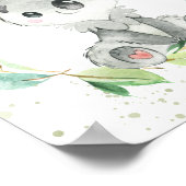 かわいいコアラeucalyptusグリーンリーキッズウォールアート ポスター (角)