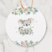 かわいいコアラeucalyptusピンクフローラありがとう フェイバータグ (裏面)