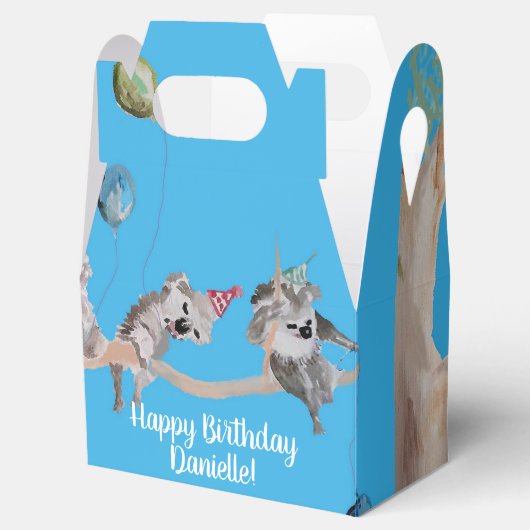 かわいいコアラKoalas子供たちバースデーケーキお願いボックス フェイバーボックス (オープン)