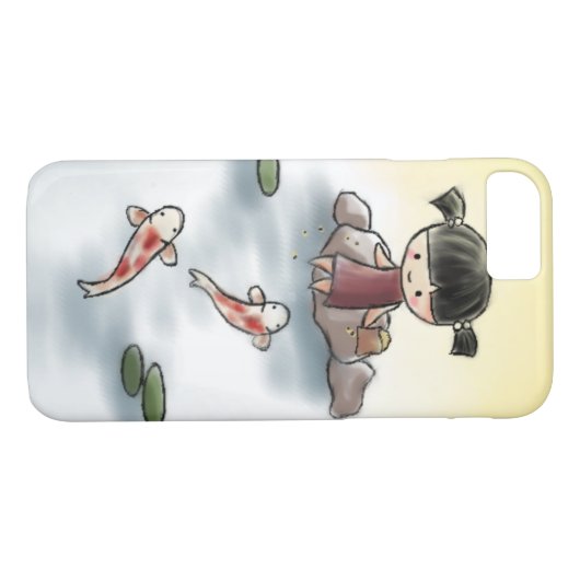 かわいいコイのiPhone 7の場合 Case-Mate iPhoneケース (裏面(横))